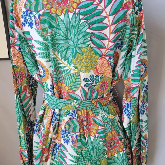 Boden Notch Neck Floral Dress US 16/18 L - Picture 9 of 16